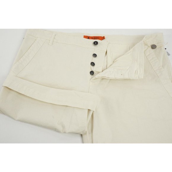 New Barena Nassa Stino Men's EU 54 / US 38 Ivory Cotton Button Fly Chino Shorts - Picture 4 of 8
